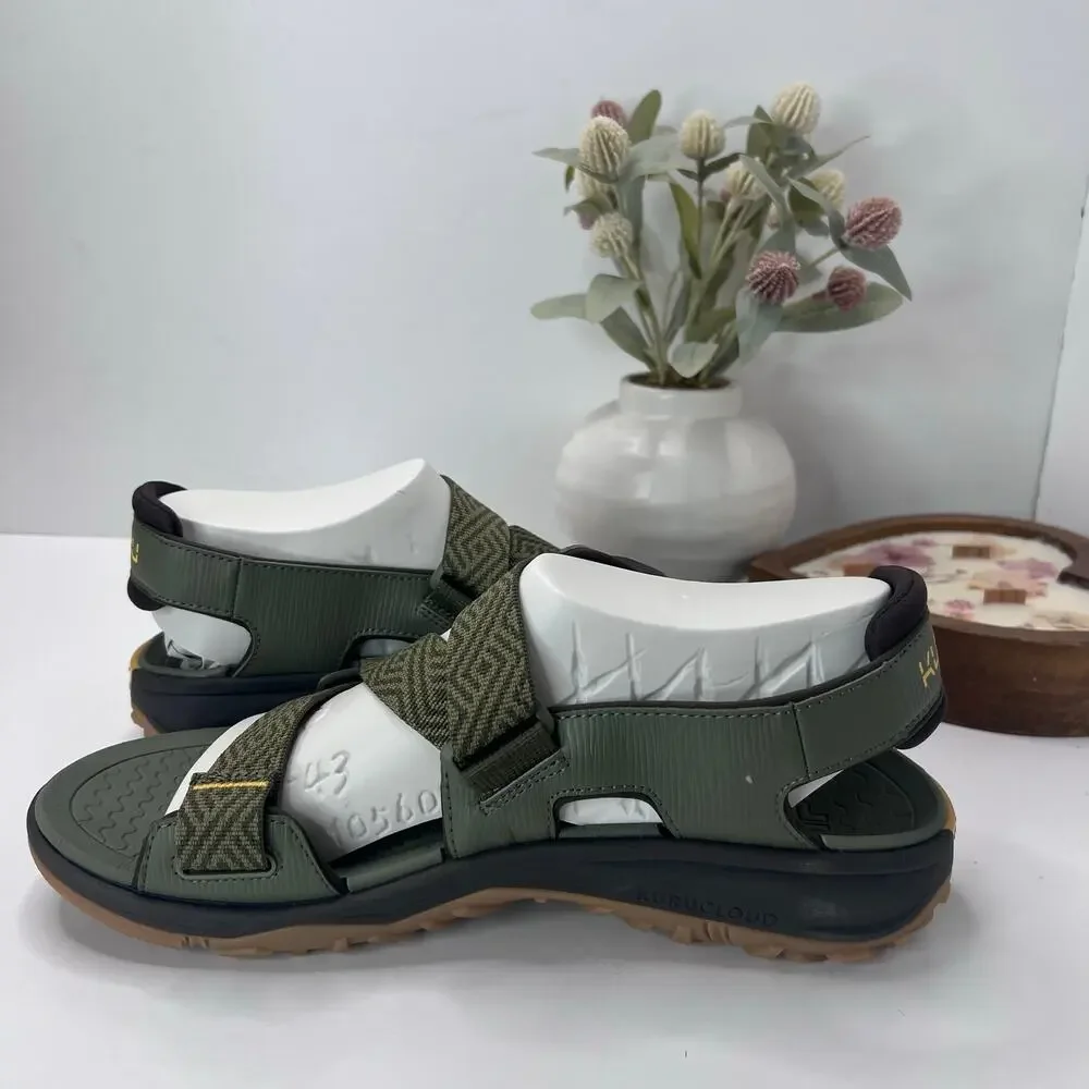 Kuru Current Strappy Comfort Sandal Olive Green/Yellow Men's 13 Medium NWD